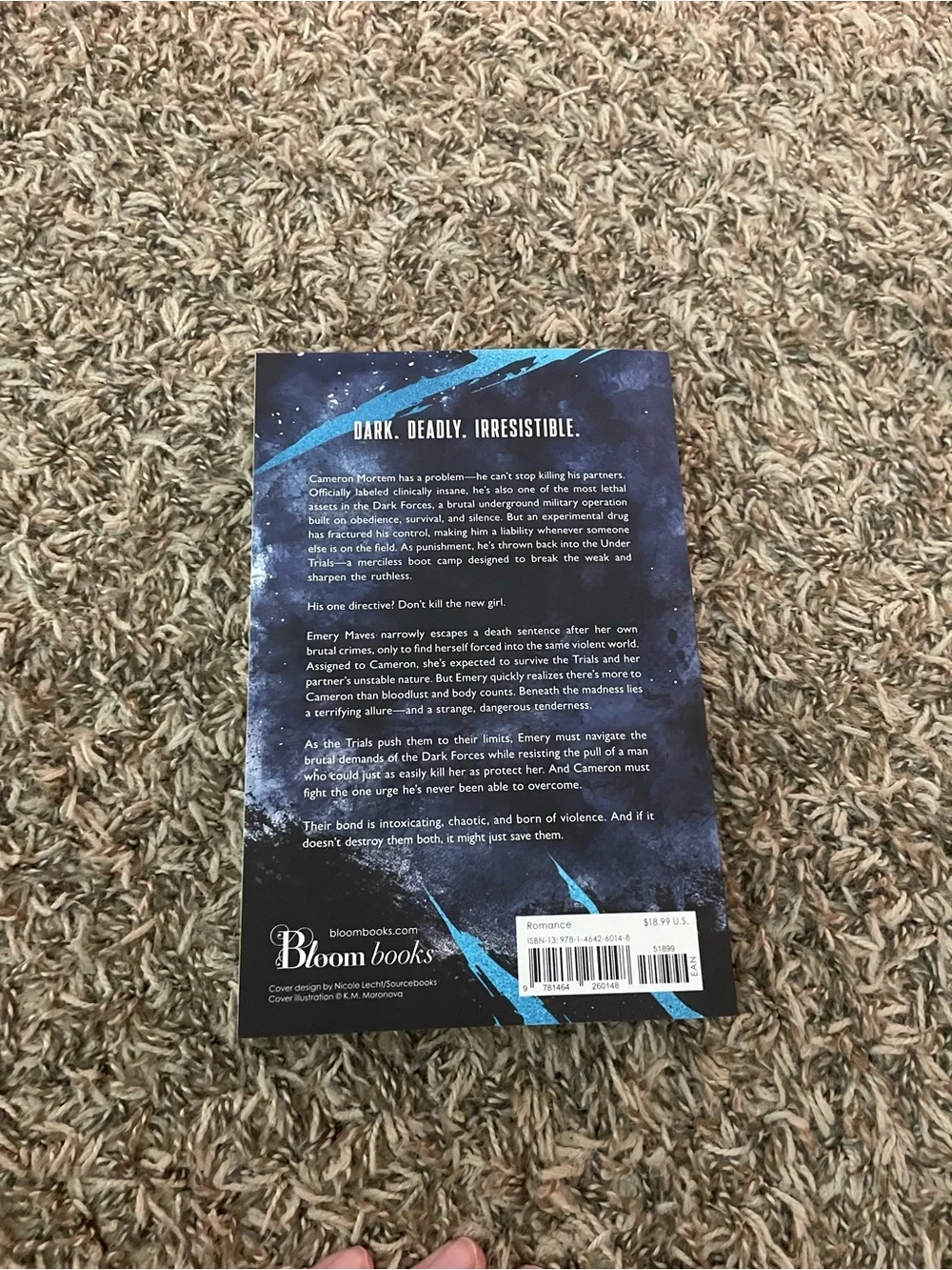 Your Knife, My Heart by K.M. Moronova - Illustrated Dark Romance Cover